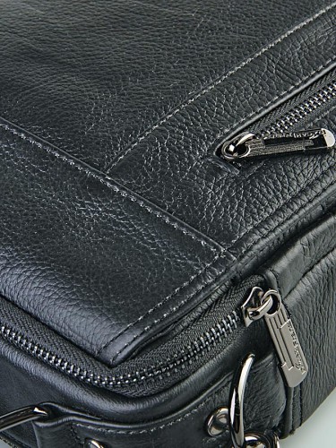 Сумка мужская "0075S" (черн./нат.кожа)