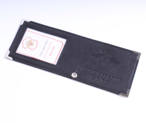 Обложка на удостоверение Ветеран Боевых Действий с окошком (мягк./нат. кожа) 