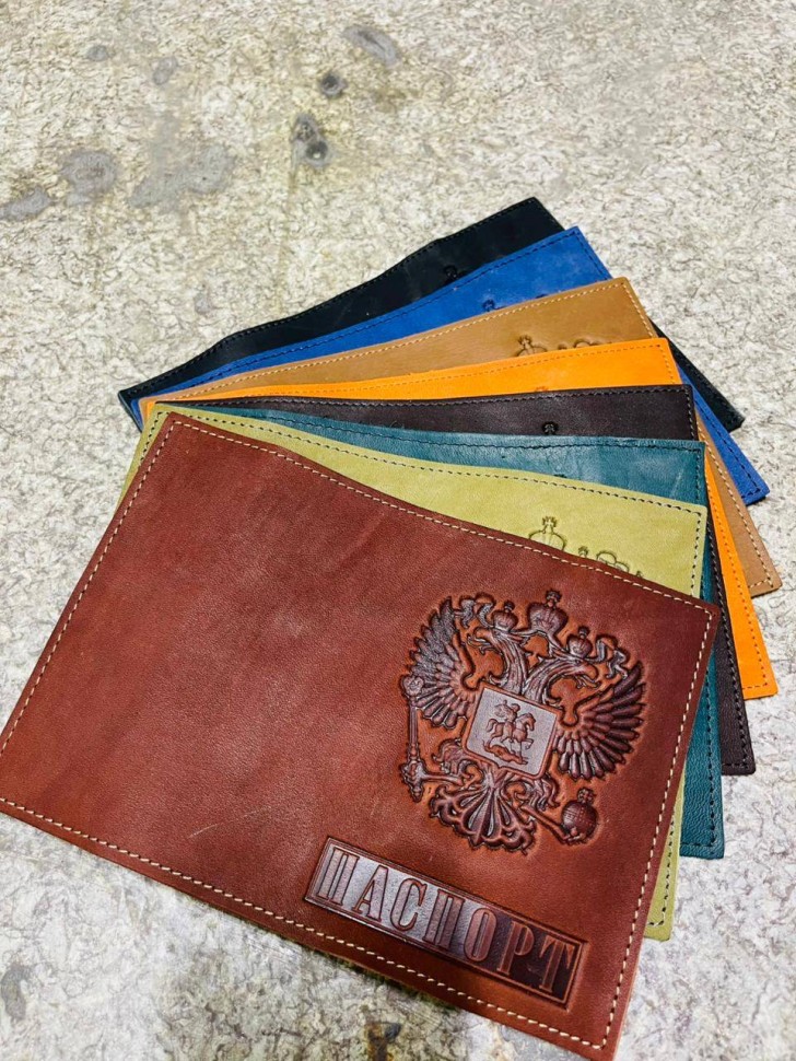 YO Обложка на паспорт герб большой (КРС/нат.кожа) 